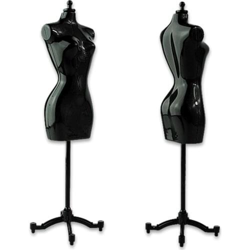 10PC Fashionable Girls Fantasy convenient Doll Display Gown Dress Form Clothes Mannequin Model Stand Rack Holder Black stand