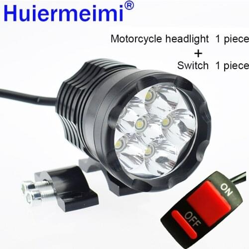 2Pcs Motorcycle Headlight LED Motorbike Spotlight LED Headlamp 6000K 12V 60W U2 Driving Auxiliary Lamp Motor Spot Head Light