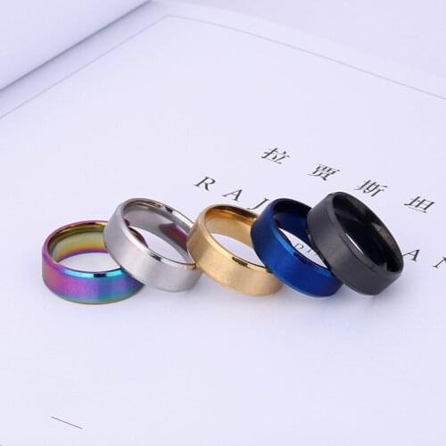 200pcs/lot Fashion Simple Ring Stainless Steel Ring Women Men Finger Ring Size 6 7 8 9 10 11 12 13
