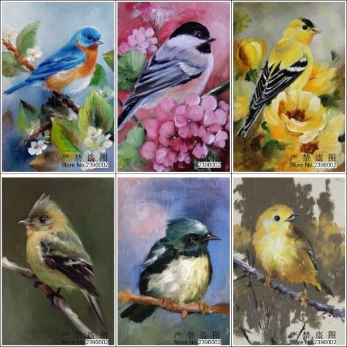 5D DIY Diamond Painting Animal Diamond Embroidery Full Drill Diamond Mosaic Cross Stitch Flowers And Birds Pasted Painting Craft