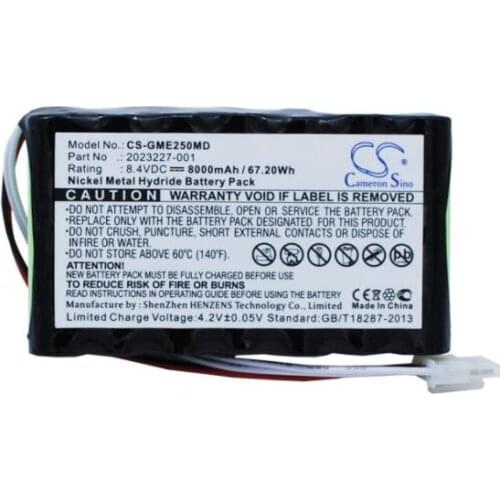 Cameron Sino 8000mAh battery for GE Dash 2500 2023227-001 2023852-029 AMED2250 N1082