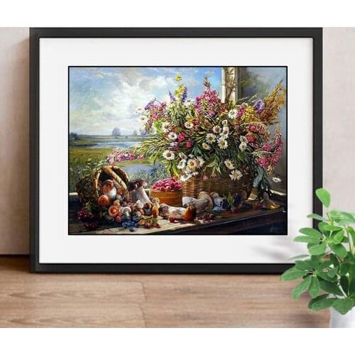 5D Diy Diamond Painting Flowers Bordados Handmade Cross Stitch Diamond Embroidery Mosaic Full Round Drill Daimond Painting