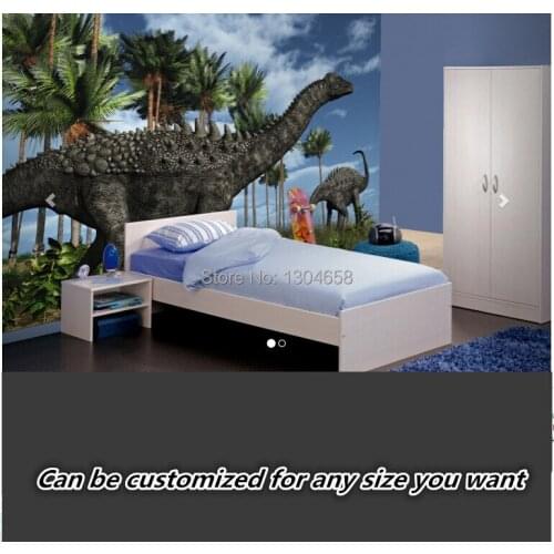 Free shipping custom modern large-scale murals bedroom children room wallpaper Wandering Dino 's Wallpaper 3D Wall Mural