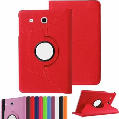 2019 360 Degree Rotating Case Cover for Samsung Galaxy Tab E 8.0 SM-T377 Case Tab E 8.0in T375 T378 Tablet PU Leather Case Glass