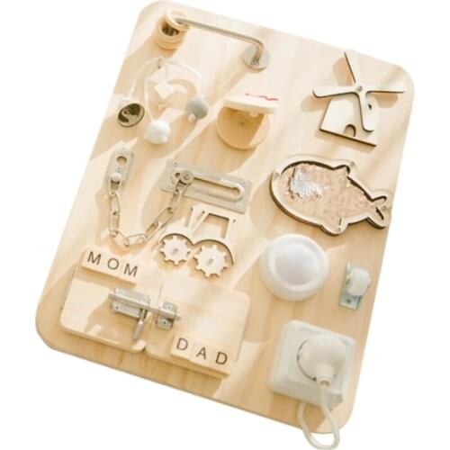 Busy Board бизиборд Montessori Busyboard jeux de société Wooden Toys Activity Board Latch Toddler Sensory Toy 몬테소리 Skills Game