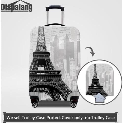 Paris Eiffel Tower Print Elastic Luggage Protective Covers For 18-30 Inch Travel Trolley Case Thick Dust Proof Suitcase Cover