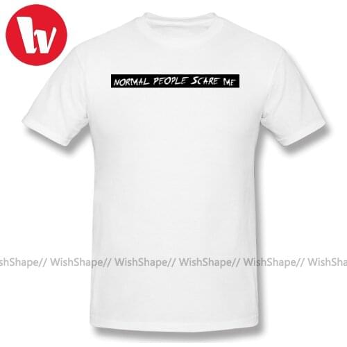 Normal People Scare Me T Shirt Tate Langdon S T-Shirt Men Letter Print Short Sleeve 100% Cotton T Shirts Funny Casual Tee Shirt