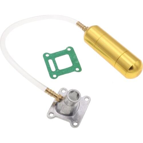 Racing Aluminum Red Boost Power Bottle + Intake Pipe Gasket for 2 Stroke 43cc 47cc 49cc Mini ATV Quad Dirt Pocket Bike