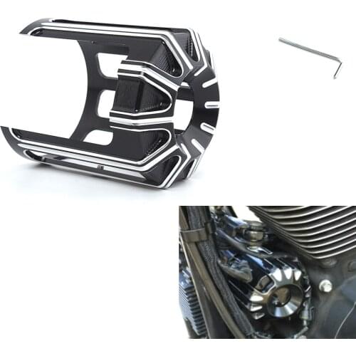 Motorcycle Oil Filter Cover Cap Trim Grill For Harley Touring Street Electra Glide Dyna Sportster Softail Black CNC Aluminum