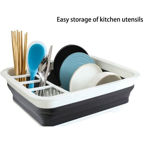 Kitchen Storage Rack Foldable Drainage Plate Rack Kitchen Storage Rack Cutlery Rack Tableware Drainer Drainage Plate Rack