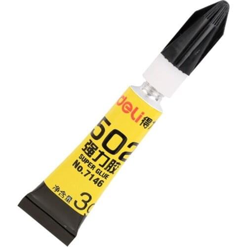 Deli 3g Multipurpose 502 Superglue Adhesive DIY Jewelry Rhinestone Glass Metal Rubber Wood Bonding Super Strong Liquid Glue Tool