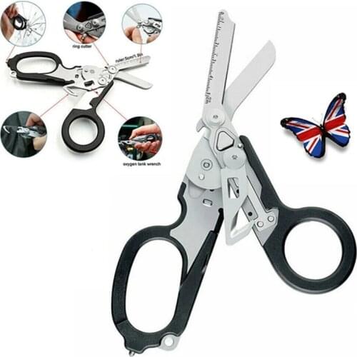 6 In1 Multifunction Raptor Emergency Response Shears Foldable Scissors Tactical Pliers Outdoor Survival Tool Camping Equipment