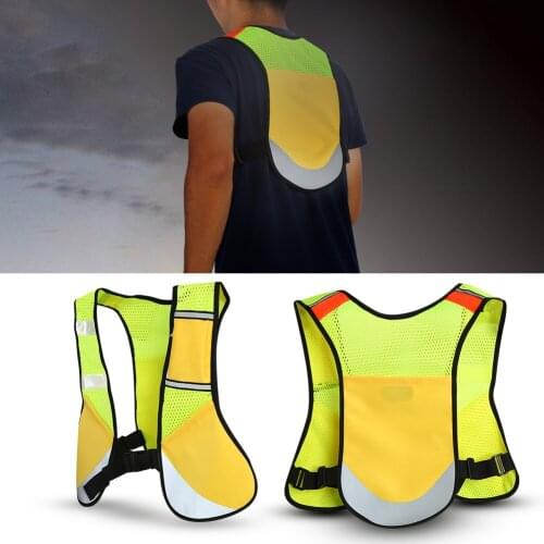 Multi-function Night Running Sporting Reflective Cycling Running Vest Adjustable Safety High Visibility Reflective Vest Jacket