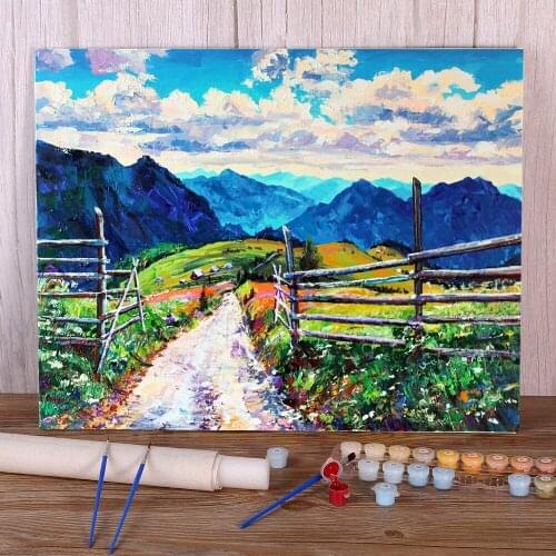 Landscape Summer Coloring By Numbers Painting Kit Acrylic Paints 40*50 Picture By Numbers Photo Decoration Drawing