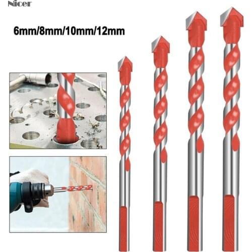 1/4pcs Set Multifunctional High Quality Drill Bits Triangular-overlord Perforator Ceramic Tile Drill Handle Marble
