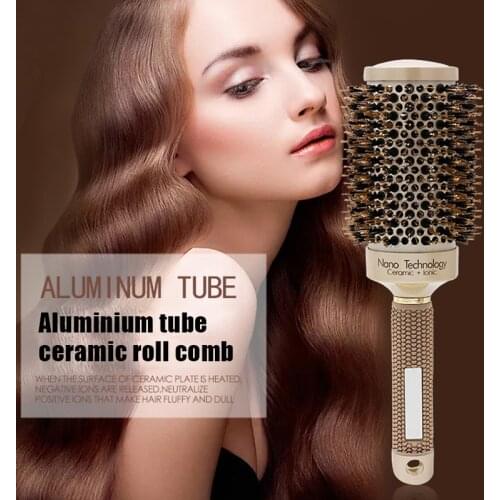 Hair Care Styling Thermal Ceramic Ion Hair Brush Round Barrel Comb Bristle Hairdressing Hair Salon Styling Drying Curling Kit