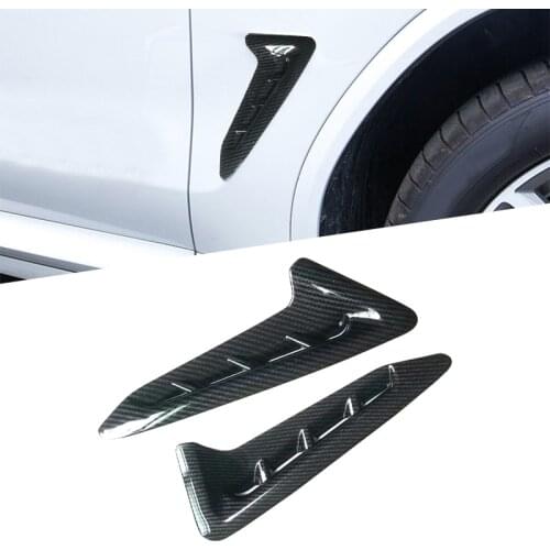 Exterior Accessories Outer Side Wing Fender Air Vent Cover Trim ABS 2pcs Car Styling For BMW X3 G01 2018