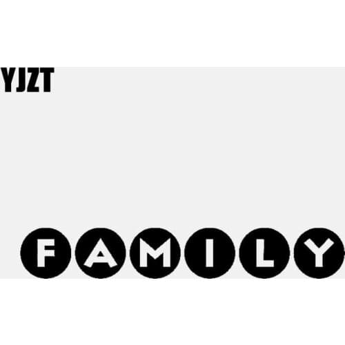 YJZT 15.3CM*2.5CM Family Decal Vinyl Car Sticker Decor Art Black/Silver C3-2116