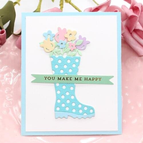 ZFPARTY Rain boots Metal Cutting Dies Stencils for DIY Scrapbooking Decorative Embossing DIY Paper Cards