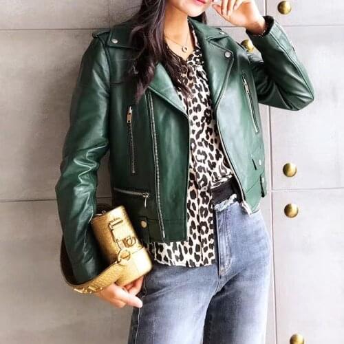 Real leather jacket women colorful motorcycle 2020 new fashion genuine sheepskin leather coats and jackets female overcoat