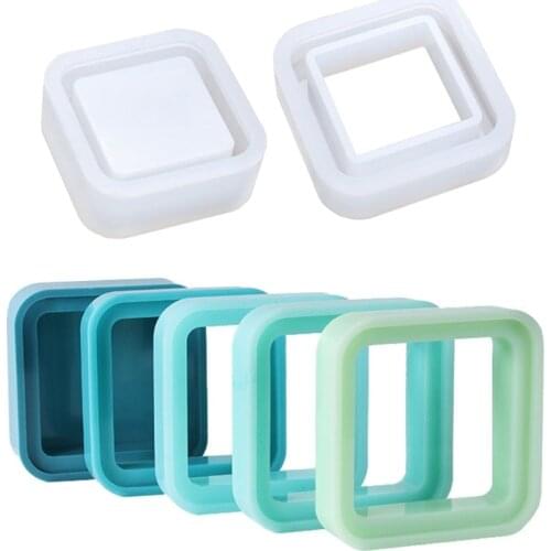 1SET Silicone Multi-Layer Storage Box Mold Set Epoxy Resin Casting Multi-Purpose Stackable Flower Pot Organizer Molds Craft