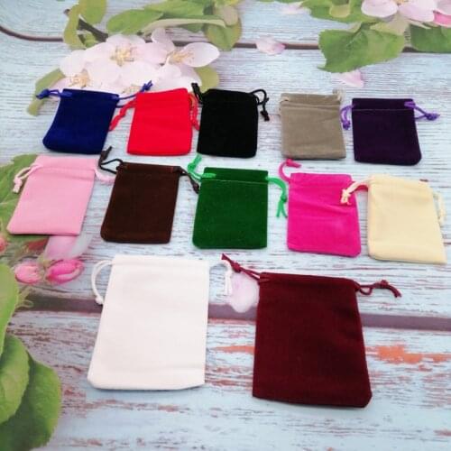 20pcs Drawstring Velvet Bag Jewlery Gift Bag Velvet Jewellery Pouch Bags for Women Packaging Display Storage Bags Gift Box Pack