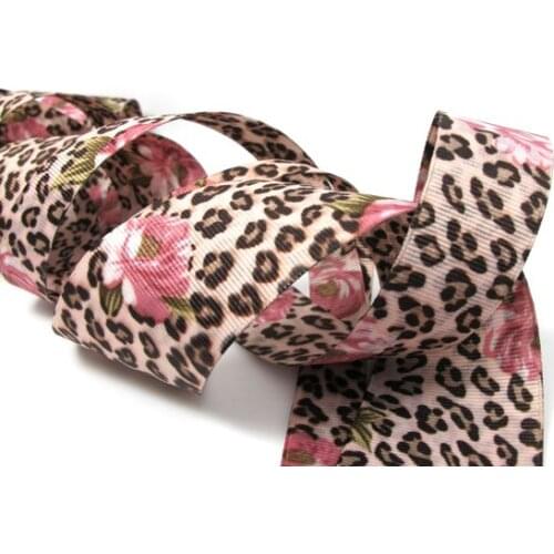 25mm|Floral Printed Grosgrain/Satin Printed Ribbon|Double Sided|Stripy|Colorful|Craft Supplies Bow Embellishment