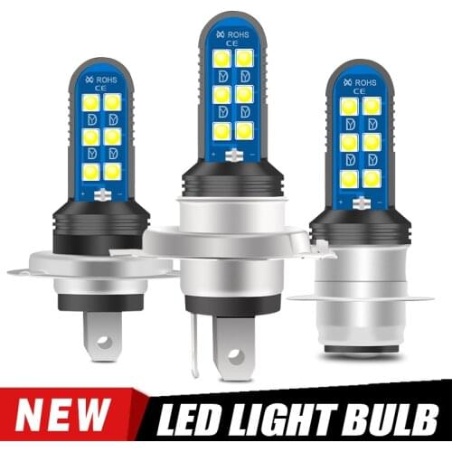 3x Motorcycle Headlight Bulbs Led Light Bulb H7 H4 P15D Bulbs High Low Beam 6000K White Light DC12-36V For Motorcycle ATV UTV