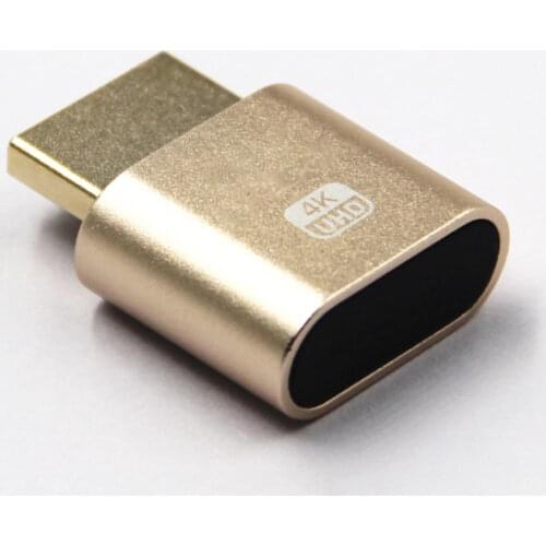 3pc HDMI-Compatible Virtual Display Adapter DDC EDID Dummy Plug Lock Graphics Card GPU Rig Emulator for Bitcoin BTC Mining Miner