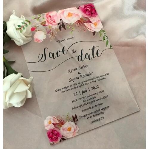 Custom Acrylic Wedding Invitation,10pcs Acrylic Invites,Make Special Acrylic Invitation,Eucalyptus,Peony,Rose Design Invitations