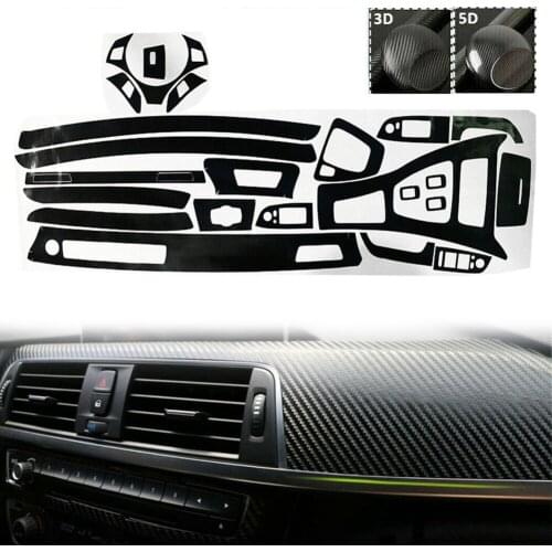Car Interior Decal Trim 5D Carbon Fiber Trim Vinyl Sticker For BMW E90 2005-2012 Car Styling Accessories Decal Glossy