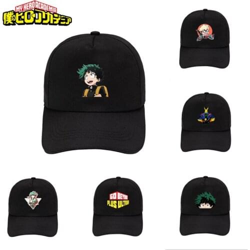 Anime My Hero Academia Hat Izuku Midoriya Katsuki Bakugou Adult Adjustable Snapback Cap Baseball Cap Cosplay Hat Shipping Free