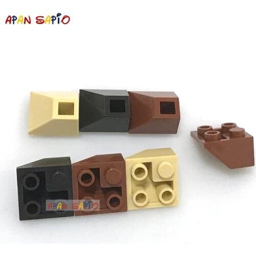 200pcs DIY Building Blocks Double Bevel Bricks 2x2Dots Educational Creative Plastic Compatible With Brands Toys for Children