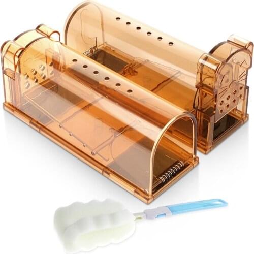 2PCS Humane Mouse Trap, No Kill Mice Trap, Smart Catch Small Rodent,Reusable For Indoor/Outdoor Use, Mouse Catcher-ABUX