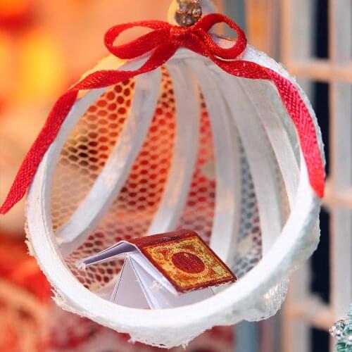 Chirtsmas Santa Miniature Doll Houses Cabin Furniture Kit Kids Gift Xmas Decors