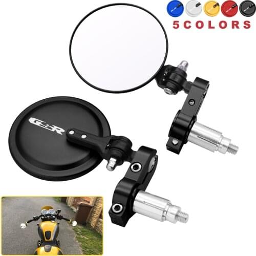 Motorcycle Mirrors Round End Convex Rear View Side Mirror for 7/8" Handle Folding Bar fits Suzuki GSR 400 600 750 GSR750 GSR600