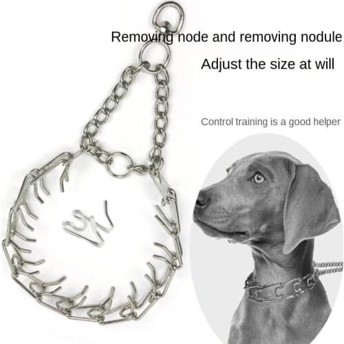 Dog Necklace Metal Iron Detachable Training Dog Chain Stimulation Neck Pet Supplies Control Chain Big Dog Anti Collision P Chain