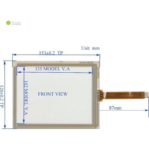 ZhiYuSun TR4064F14 touch screen panel 6.4inch 4 line 153*120 Sensor glass Compabible