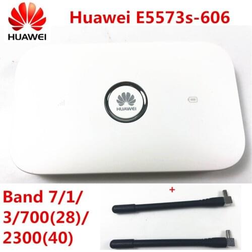 Unlocked Huawei E5573 E5573s-606 CAT4 150M 4G WiFi Router Wireless Mobile Wi Fi Hotspot band 28 700mhz with 2pcs antenna
