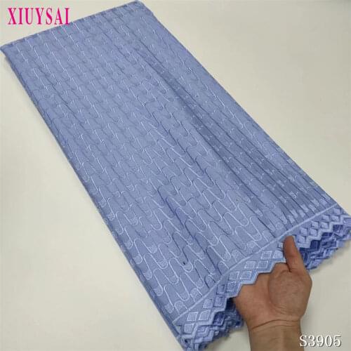 Swiss lace fabric 2021 latest Dry lace embroidery African 100% cotton fabrics Swiss voile lace for dress