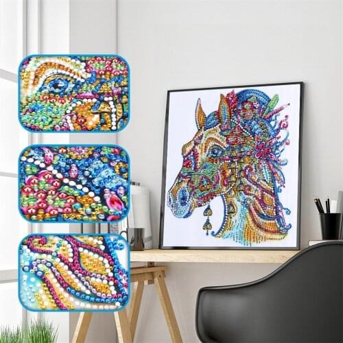 Special Shaped Diamond Embroidery Crystal 5D Diamond Painting Cross Stitch Horse Picture of Rhinestones Home Decoration Gifts