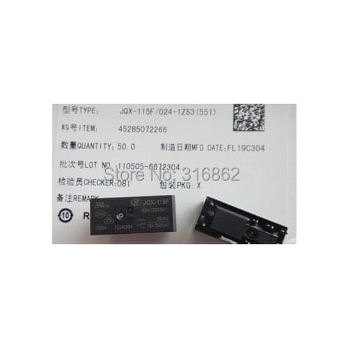 JQX-115F-024-1ZS3 JQX-115F-024 JQX-115F JQX115F 10PCS/LOT Free Shipping transistor diode module RELAY electronic Components kit
