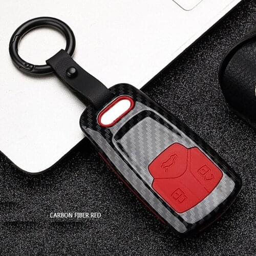 Carbon Fiber ABS decoration protection Key Case For Audi A6L Q5L A3 Q3 Q5 S3 A4 A4L Q7 A5 2018 key bag cover