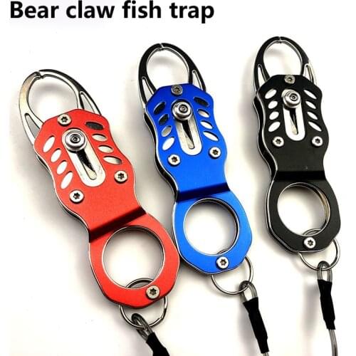 Fishing Lip Gripper Portable Aluminum Stainless Steel Mini Clamp Grabber Fish Controller Fishing Plier Tools Light Weight