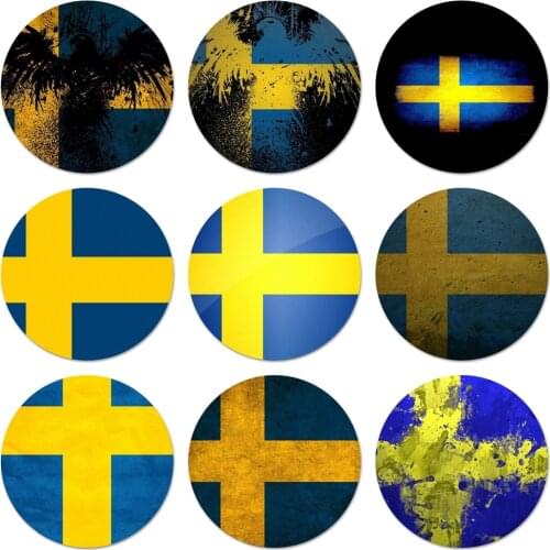 Kingdom Of Sweden Flag Icons Pins Badge Decoration Brooches Metal Badges For Backpack Decoration