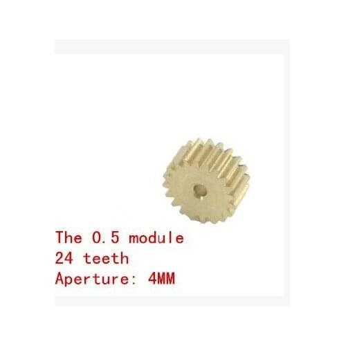 The 0.5 module 24T micro motor gear metal gear DIY Model Toy Fittings aperture 4MM Free shipping