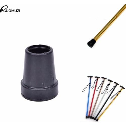 1Pcs Rubber Walking Hiking Stick End Cover Tips Cane Crutch Pad Rubber Heavy Duty Metal Ferrule End Bottom 19mm