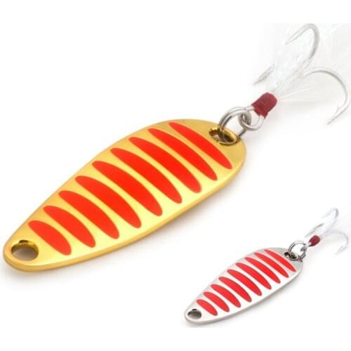 1Pcs Fishing Lure Spoon Type 10g 15g 20g Gold/Silver Fishing Bait Spoon Hard Lures Metal Lure Crankbait Fishing Bait Pesca Lure