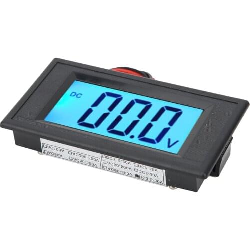 3-Digits Direct Current Voltmeter LCD Display Voltage Meter with Backlight YB5135D JA55