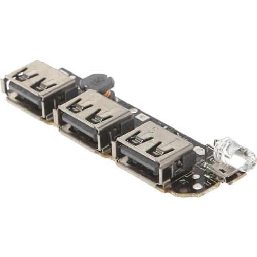 5V 2.1A 3 USB Power Bank Battery Charger Module Circuit Board Step Up Boost DIY